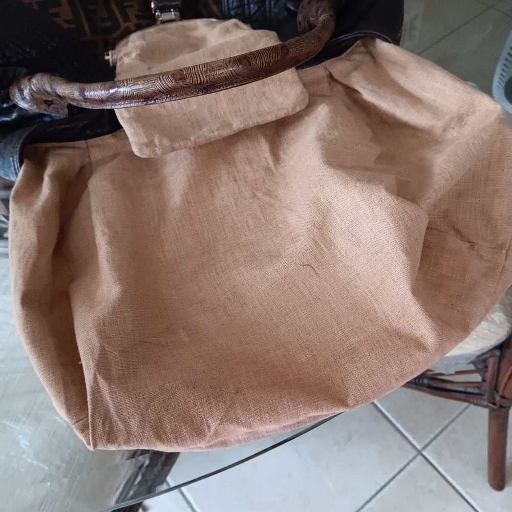 Fendi Dark Brown and Tan Shoulder Bag - Picture 7 of 14